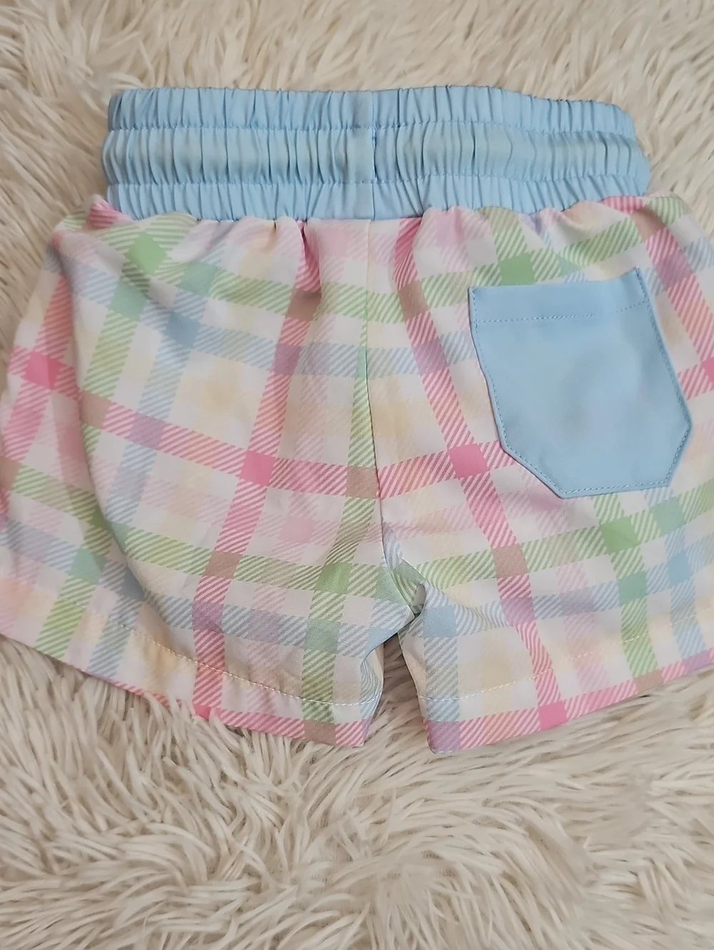 Swoon Baby Plaid Swim Trunks Swimwear Board Shorts - 3M